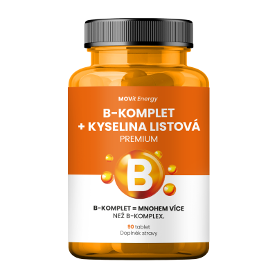 MOVit B-Komplet + Kyselina listová PREMIUM 90 tablet