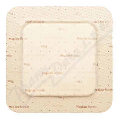 MEPILEX BORDER FLEX 7,5X7,5 CM, 5 KS, SAMOLEPÍCÍ ABSORPČNÍ PĚNOVÉ KRYT