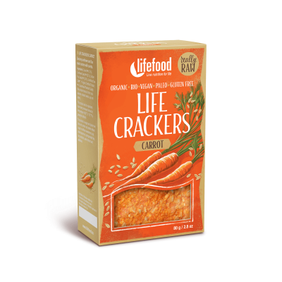 Lifefood Life Crackers BIO RAW Mrkvánky 80 g