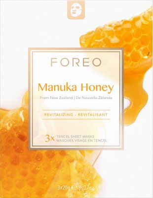 Foreo Manuka Honey - Oživující plátýnková maska pro zralou pleť 3x20 3 x 20 g
