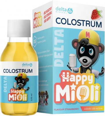 Delta MiOli COLOSTRUM® Jahoda Tekuté 125ml