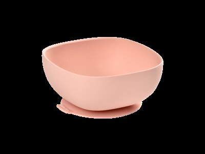 Beaba Miska silikonová s přísavkou Pink