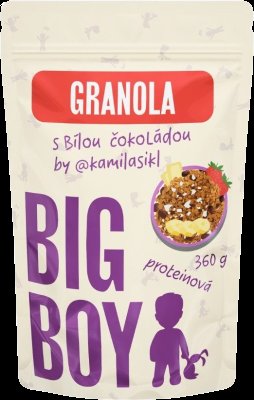 BIG BOY Proteinová granola s bílou čokoládou by @kamilasikl Eko varianta 360 g BIG BOY Proteinová granola s bílou čokoládou by @kamilasikl Eko varianta 360 g