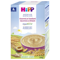 HiPP Mléčná kaše PRAEBIOTIK vícezrnná se švestkami 250g HiPP Mléčná kaše PRAEBIOTIK vícezrnná se švestkami 250g