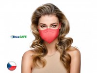 BreaSAFE Český NanoRespirátor FFP2 Znovupoužitelný červený M 10ks