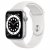 Apple Watch S6 GPS, 44mm Silver Aluminium Case, White Sport Band, Regular 1ks