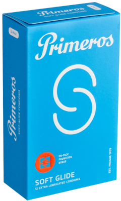 Primeros Soft Glide kondomy se zvýšenou dávkou lubrikace 12ks Primeros Soft Glide kondomy se zvýšenou dávkou lubrikace 12ks