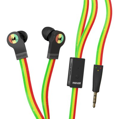 Maxell Sluchátka Flat Wire EP Rasta