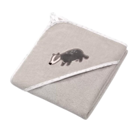BabyOno Osuška s kapucí Velour 76x76, grey