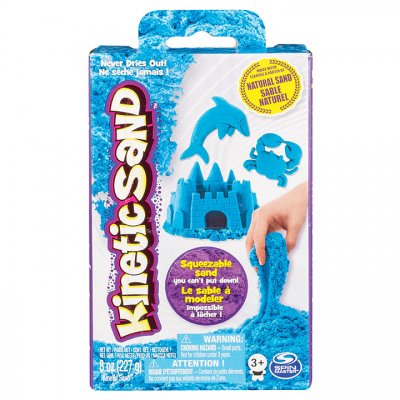 Spin Master Kinetic Sand základní krabice s pískem různých barev modrá 227 g