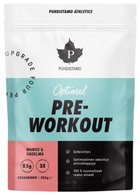 Puhdistamo Pre-Workout Caffeine Free mango-malina 350g