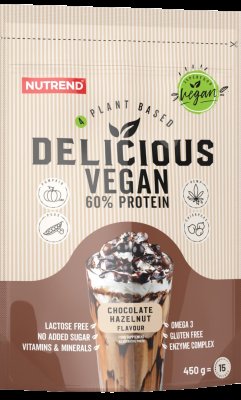 Nutrend Delicious Vegan 60% Protein čokoláda/oříšek 450g