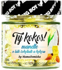 BIG BOY® Ty kokos! Mandle v bílé čokoládě s kokosem by@MamaDomisha 120g