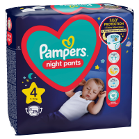 Pampers Night Pants Kalhotkové plenky vel. 4, 9-15 kg, 25 ks