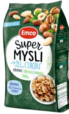 Emco Super mysli bez přidaného cukru ořechy a mandle 500g