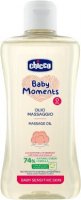 CHICCO Olej masážní s bavlnou a vitamínem E Baby Moments Sensitive 74 % přírodních složek 200ml