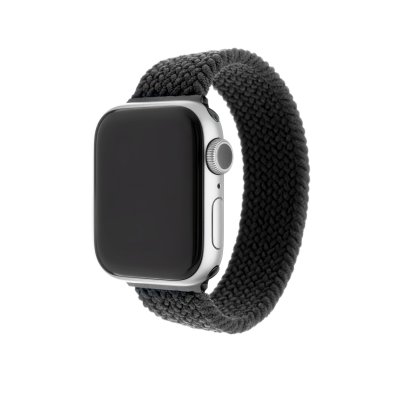 FIXED Elastický nylonový řemínek FIXED Nylon Strap pro Apple Watch 38/40/41mm černý velikost S