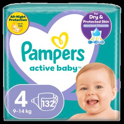 Pampers Active Baby Mega Pack S4 132ks