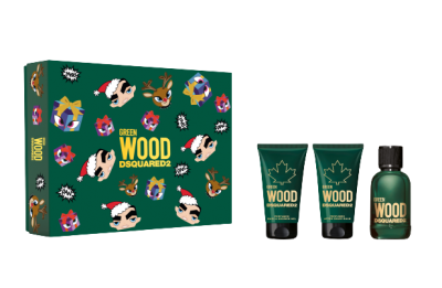 Dsquared2 Green Wood Set Eau de Toilette 50 ml + After Shave Balm 50 ml + Bath&Shower Gel 50 ml