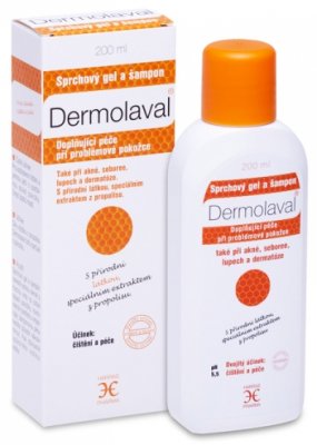 II. jakost DERMOLAVAL sprchový gel a šampon 200ml