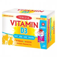 Terezia Vitamin D3 1000 IU 90 tobolek + Dárek Terezia Vitamin D3 400 IU kapky 10 ml