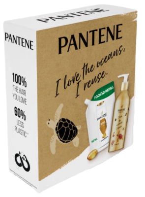 Pantene Sada Intensive Repair: Šampon v doplnitelné lahvi a náhradní náplň 2 ks
