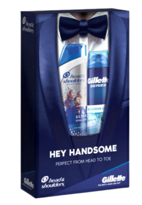 Head & Shoulders Dárková sada: Men Ultra Total Care Šampon a Gillette Series Sensitive Gel na holení