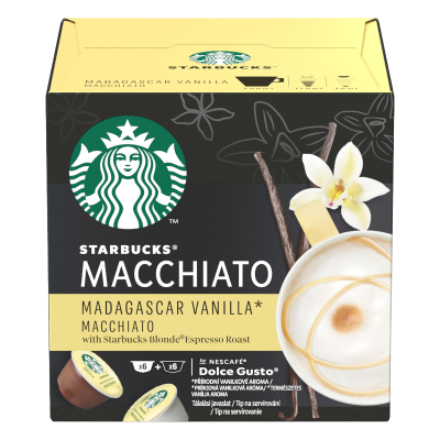 Starbucks® Madagaskar Vanilla Latte Macchiato, kávové kapsle 12ks
