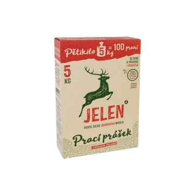 II. jakost JELEN PRACÍ PRÁŠEK 100 DÁVEK BOX 5 KG