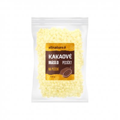 Allnature Kakaové máslo BIO 500g