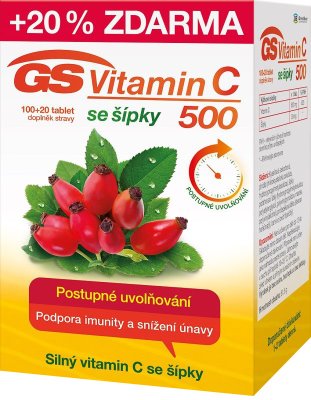 II. jakost GS Vitamin C500 + šípky tbl.100+20