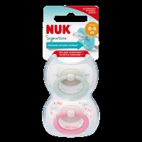 NUK Dudlík Signature 0-6m. 2 ks BOX, holka