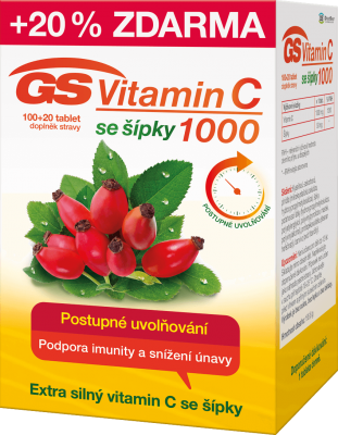 II. jakost GS Vitamin C1000 + šípky tbl.100+20