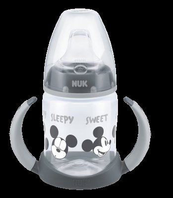 NUK FC Láhev na učení Disney MICKEY s kontrolou teploty, šedá 150ml NUK FC Láhev na učení Disney MICKEY s kontrolou teploty, šedá 150ml