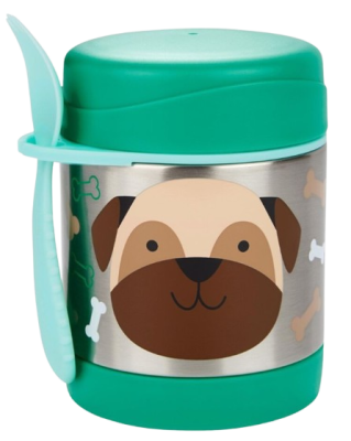 SKIP HOP Zoo Termoska na jídlo se lžičkou/vidličkou Mopslík 12m+ 325ml