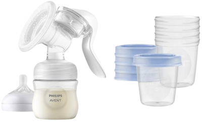 Philips AVENT Odsávačka mateřského mléka manuální + VIA 180ml 5ks