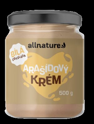 Allnature Arašídové máslo s bílou čokoládou 500g