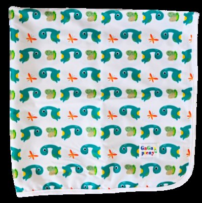 GaGa's pleny Přebalovací podložka Zelený dinosaurus- 74 x 74 cm