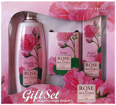 Biofresh Dárkový set Rose of Bulgaria - tělové mléko, mýdlo a krém na ruce z růží 3ks