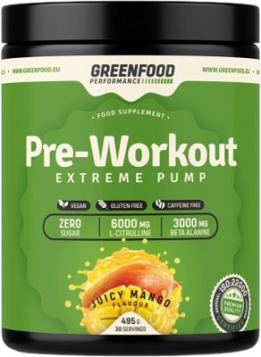 GreenFood Performance Pre-Workout Mango 495g