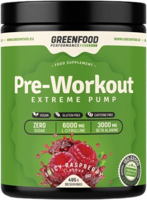 GreenFood Performance Pre-Workout Malina 495g