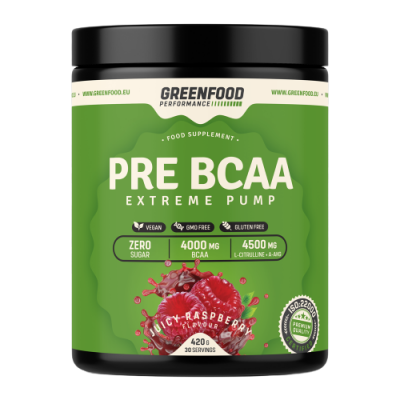 GreenFood Nutrition Performance Pre-BCAA Juicy Raspberry 420g