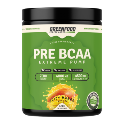 GreenFood Nutrition Performance Pre-BCAA Juicy Mango 420g