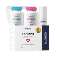 ALIVER FertilTrio MEN AND WOMEN FERTILITY ENHANCER Pinkfertil plus 90 kapslí + Bluefertil plus 120 kapslí Intense fertility gel 30 ml