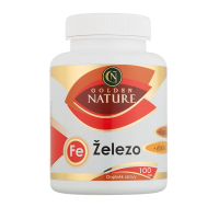 Golden Nature Železo+Vitamin C+Kys. listová 100 kapslí