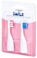 Vitammy SMILE náhradní násady na dětské zubní kartáčky Smile růžová/modrá 2 ks