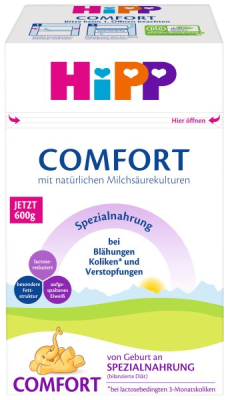 Hipp Speciální kojenecká výživa HiPP Comfort, od narození 600g Hipp Speciální kojenecká výživa HiPP Comfort, od narození 600g