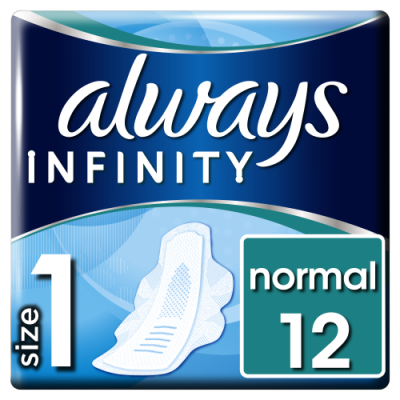 Always Infinity Normal Vložky s křidélky, velikost 1, 12 ks