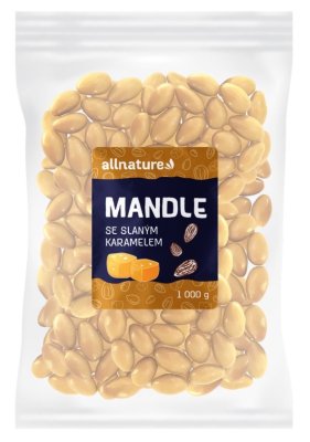 Allnature Mandle slaný karamel 1000g