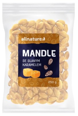 Allnature Mandle slaný karamel 250g